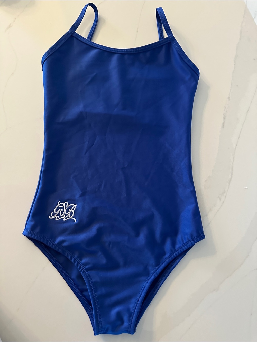 HAO Girls' Royal Blue One-Piece ballet leotard. Size 12.